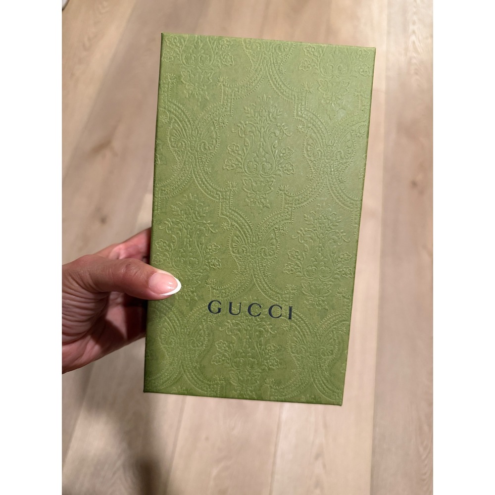 Gucci Green Embossed Damask Decorative Storage Gift Box